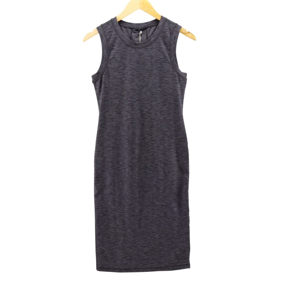 Prana NWT Vertex Bodycon Charcoal Gray Sz S Sleeveless Summer Dress